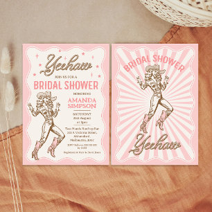 Vintage Western Cowgirl Bridal Shower Invitation