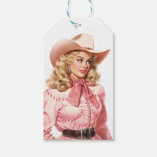 Vintage Western Cowgirl  Gift Tags