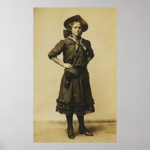 Vintage Western Cowgirl photo Poster