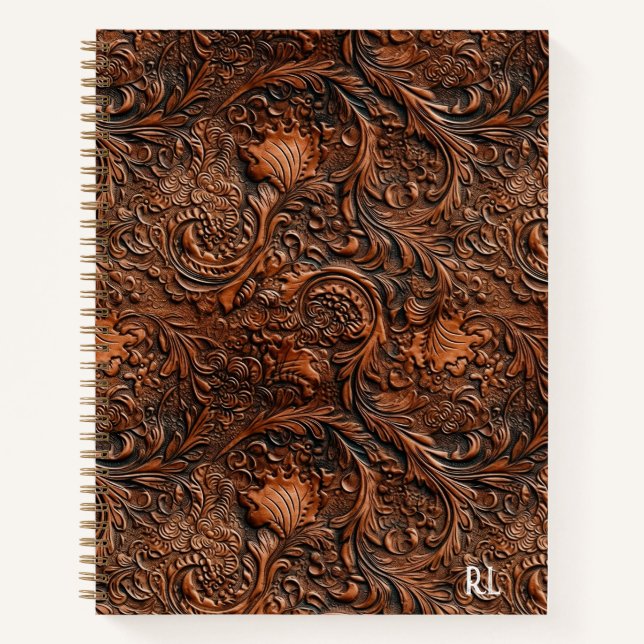 Vintage Western Faux Embossed Notebook (Front)