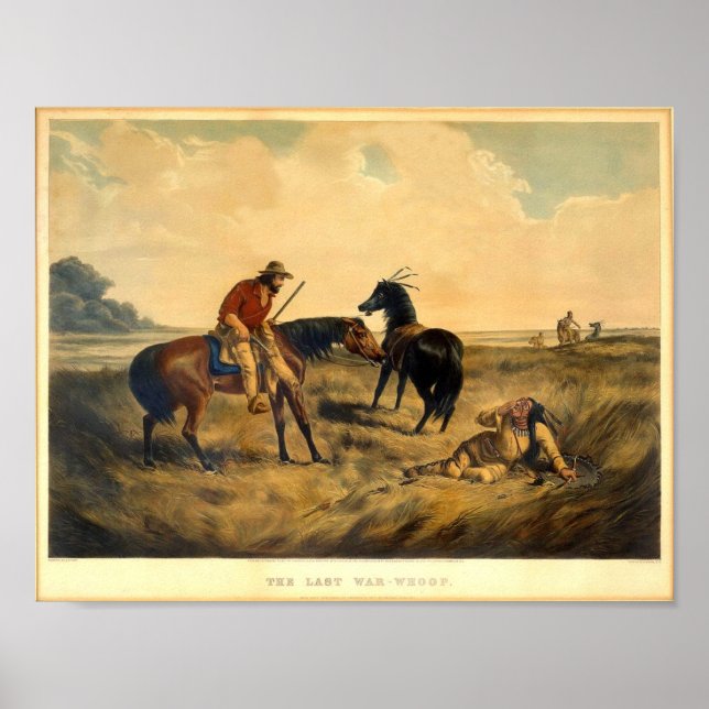 Vintage Western Image The Last War Whoop Poster (Front)