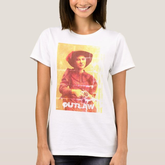 Vintage Western Lady Outlaw T-shirt (Front)