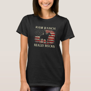 Vintage Western Life Country USA FLag Ram Ranch Re T-Shirt