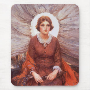 Vintage Western, Madonna of the Prairie by Koerner Mouse Mat