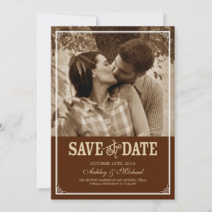 Vintage Western Photo Save The Date