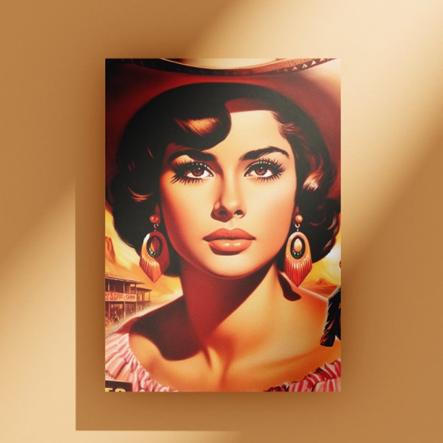 Vintage Western Pin-up Postcard (Creator Uploaded)