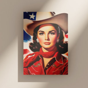 Vintage Western Pin-up Postcard