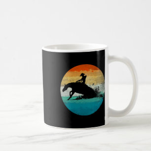 Vintage Western Rider Reining Horse Quarter Slidin Coffee Mug