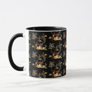 Vintage Western Rodeo Events Cowgirl Cowboy Mug