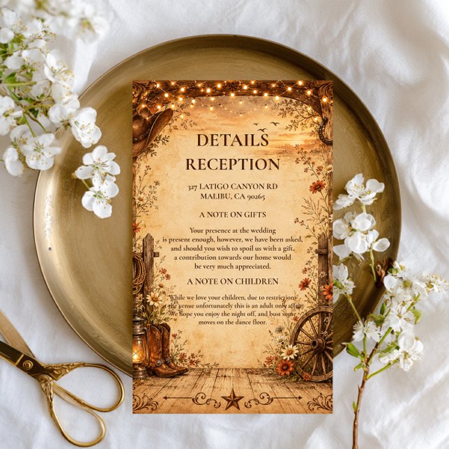 Vintage Western Rustic Enclosure Card (Creator Uploaded)