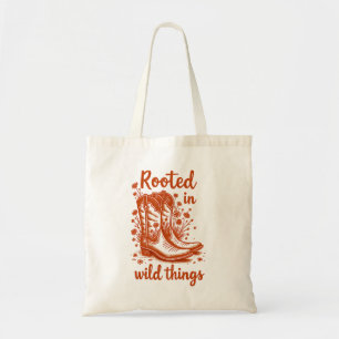 Vintage Western Wildflower Budget Tote Bag
