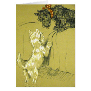 Vintage - Westie and Scotty Dogs,