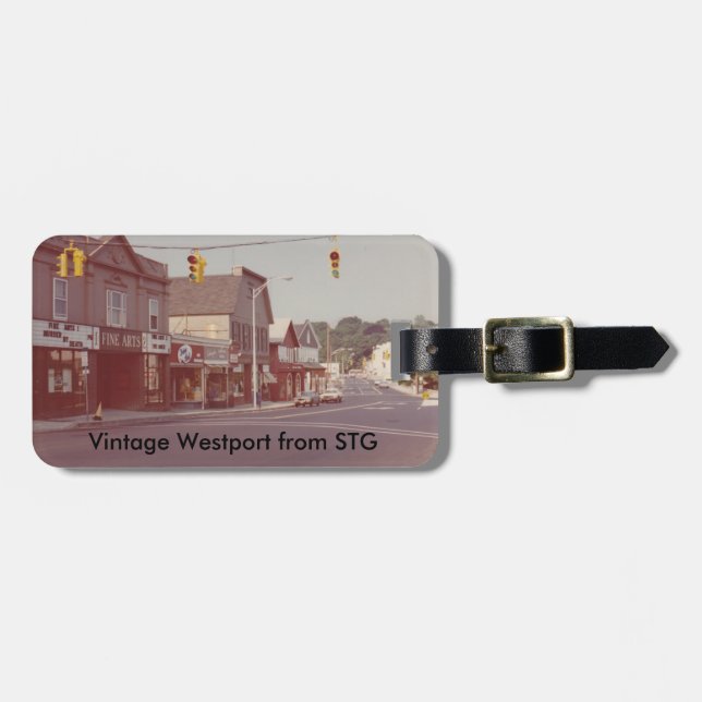 Vintage Westport Luggage Tag - Fine Arts Theatre (Front Horizontal)