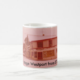 Vintage Westport Luggage Tag - Railroad Place Coffee Mug