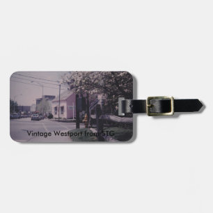 Vintage Westport Luggage Tag-Remarkable Book Shop Tag