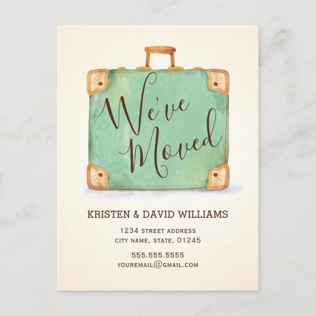 Vintage We've Moved Moving Announcement Postcard (Front)