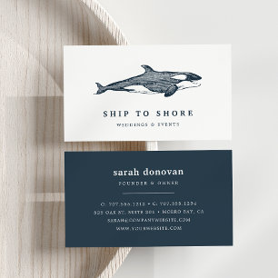 Vintage Whale Business Card