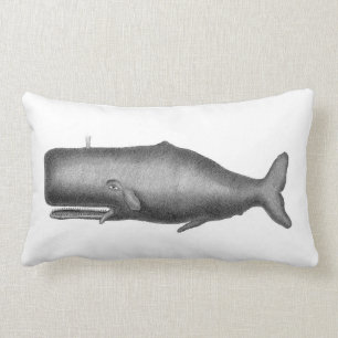 Vintage Whale Lumbar Cushion