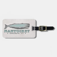 Vintage Whale Nantucket MA Inc 1671 Luggage Tag