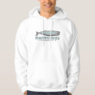 Vintage Whale Nantucket Massachusetts Inc 1671 Hoodie