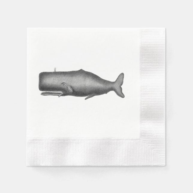 Vintage Whale Napkin (Front)