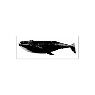 VINTAGE WHALE RUBBER STAMP