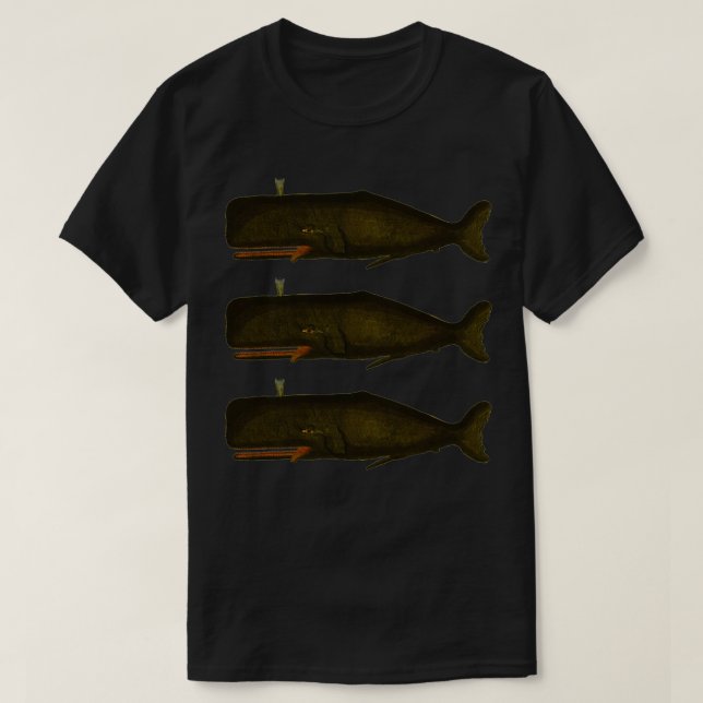 Vintage Whales T-Shirt (Design Front)