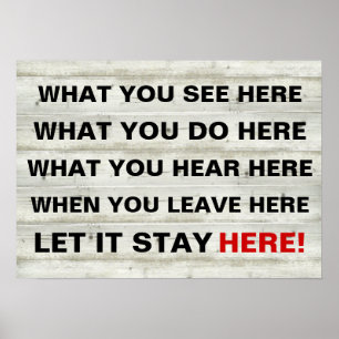 Vintage What you see here, what you do here, what Poster
