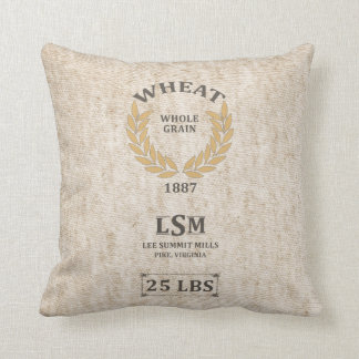 Vintage Wheat Sack Cushion