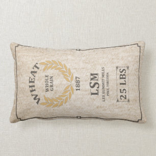 Vintage Wheat Sack Lumbar Cushion