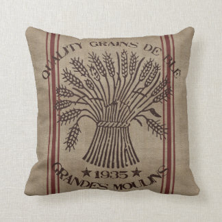 Vintage Wheat Sack Pillow