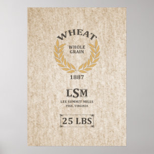 Vintage Wheat Sack Poster