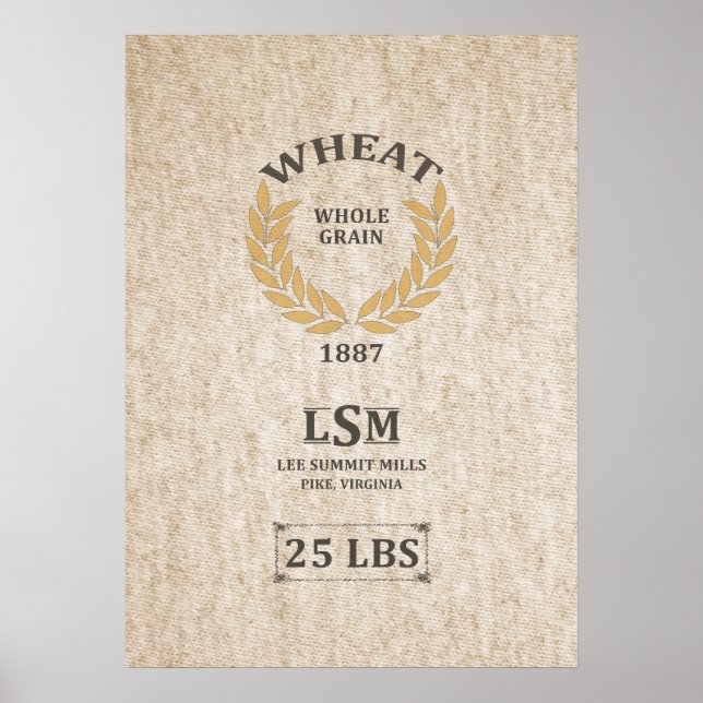 Vintage Wheat Sack Poster (Front)
