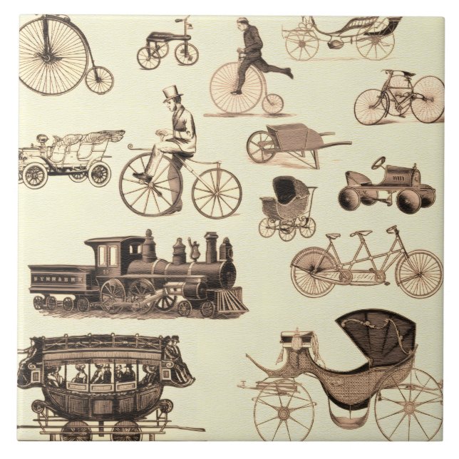 Vintage Wheels Tile (Front)