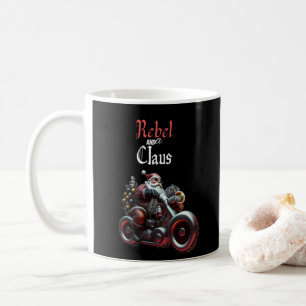 Vintage Whimsical Biker Santa  Coffee Mug