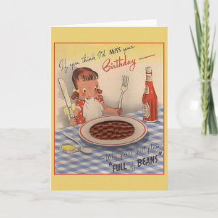 Vintage Whimsical Birthday Greeting Card