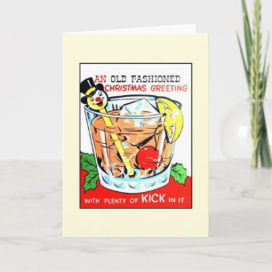 Vintage Whimsical Christmas Greeting Card