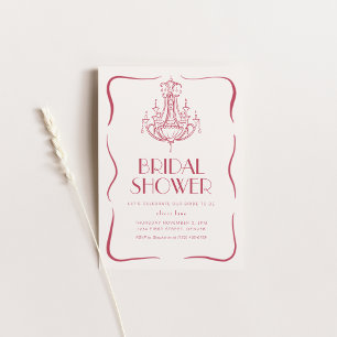Vintage Whimsical Pink Bridal Shower Invite