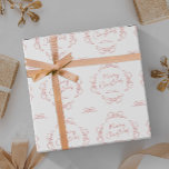 Vintage Whimsical Red Bows Custom Name Christmas Wrapping Paper<br><div class="desc">Create unique holiday gift wrap with your name using this Vintage Style Whimsical Bows Christmas Gift Wrapping Paper Design. Featuring hand drawn bows and ribbons, elegant layout, handwritten fonts in a seasonal red & white aesthetic. Add your custom name or text and make sophisticated holiday gift wrap paper for the...</div>