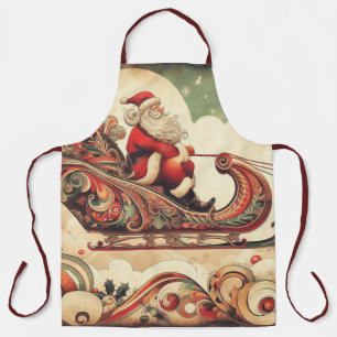 vintage/whimsical/santa/Christmas Apron