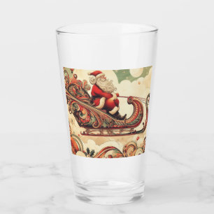vintage/whimsical/santa/Christmas Glass