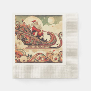 vintage/whimsical/santa/Christmas Napkin