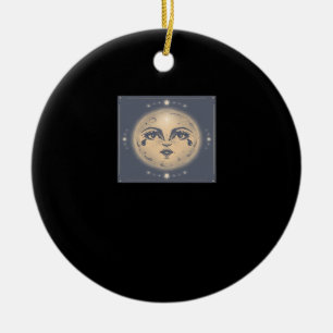 Vintage Whimsigoth Moon Ceramic Tree Decoration