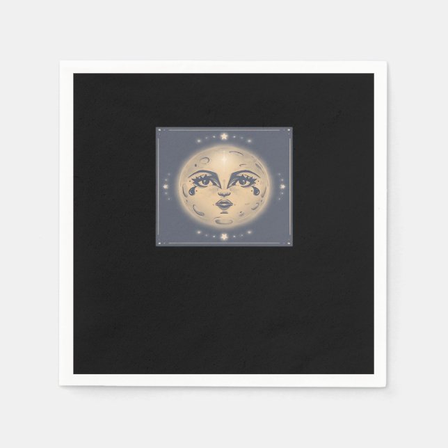 Vintage Whimsigoth Moon Napkin (Front)