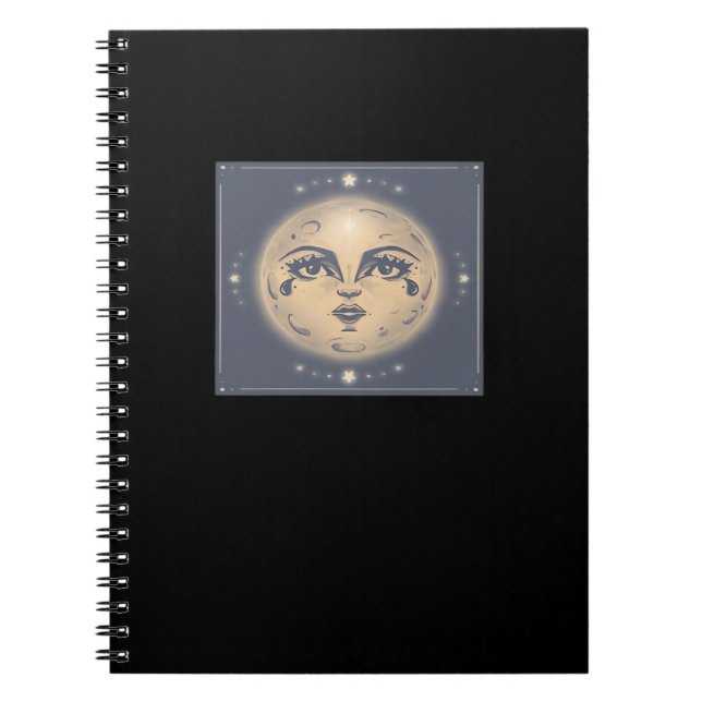 Vintage Whimsigoth Moon Notebook (Front)