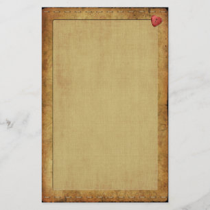 Vintage Whimsy Heart Stationery