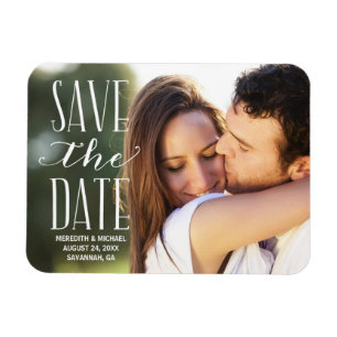 Vintage Whimsy Photo Save the Date Magnet