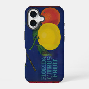 Vintage Whip Citrus Fruit Label iPhone 16 Case