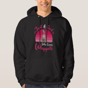 Vintage Whippet Dog Just A Girl Who Loves Whippet Hoodie