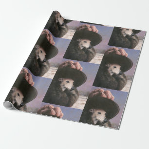 Vintage Whippet In Snow Wrapping Paper